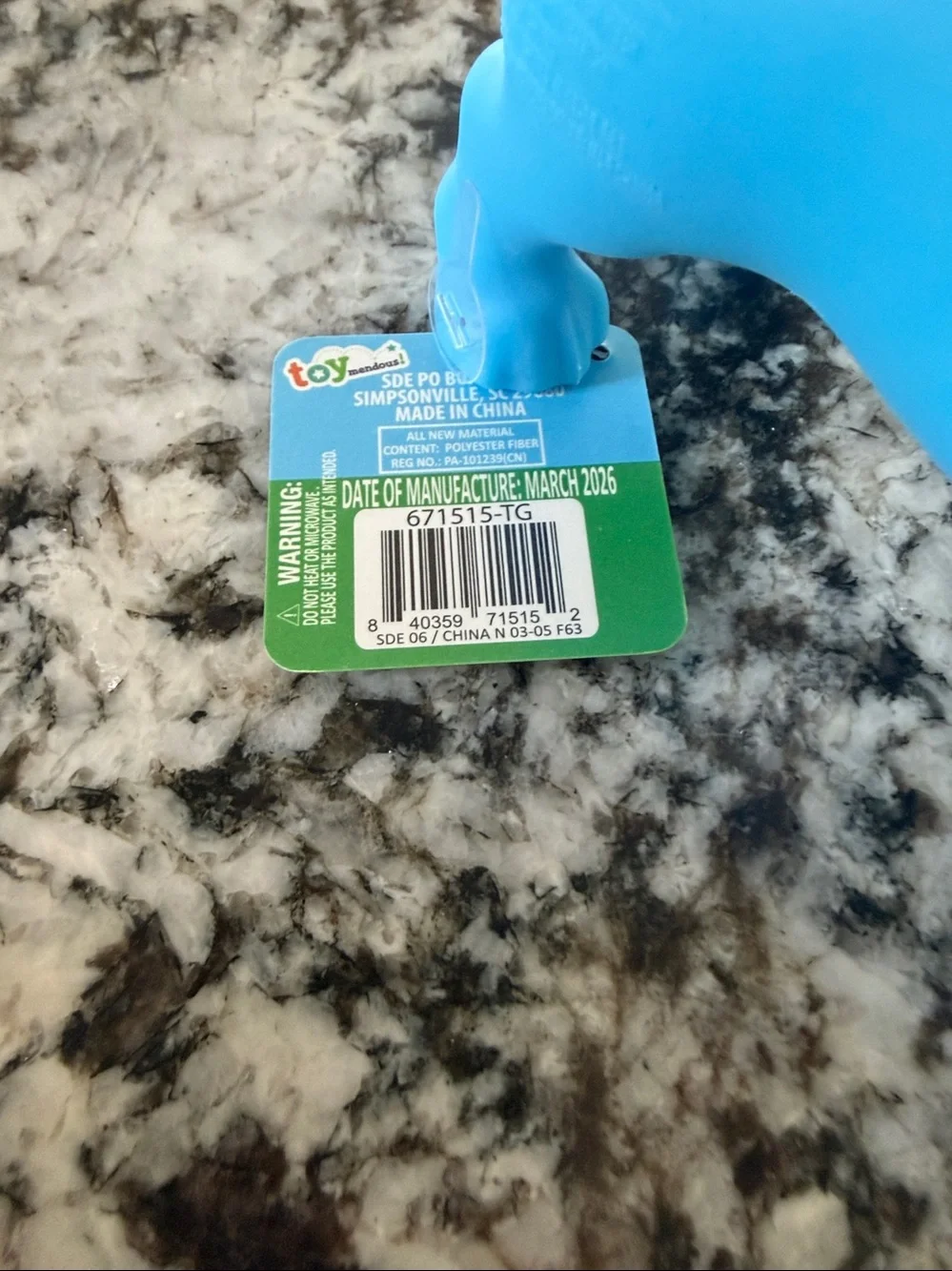 Blue Dachshund Squeezy squishy Toy for Kids NWT